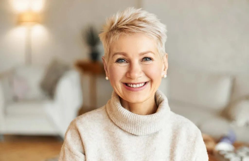 Happy face with cute woman